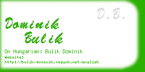 dominik bulik business card